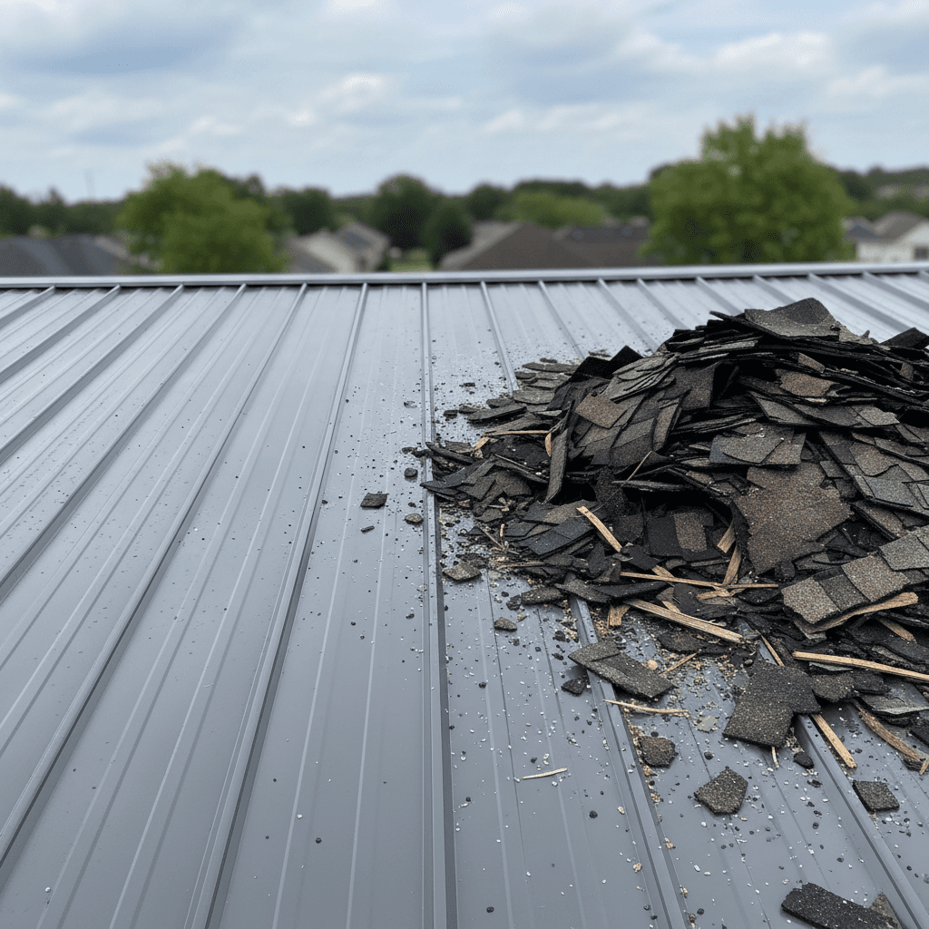 Hail resistant metal roof
