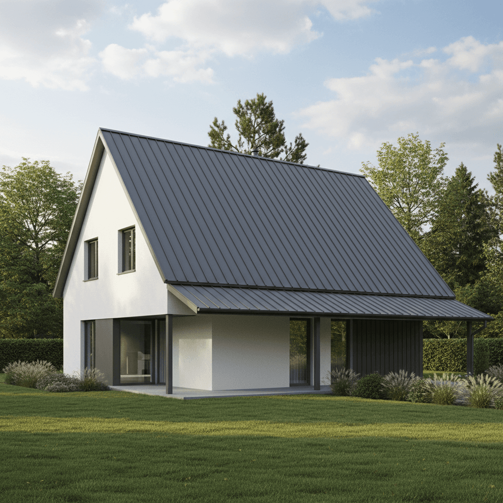 Standing seam metal roofing panel installation