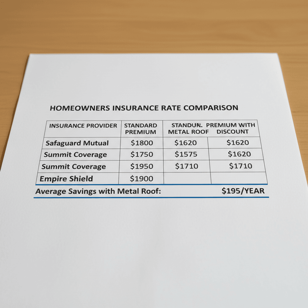 Metal roof insurance discount