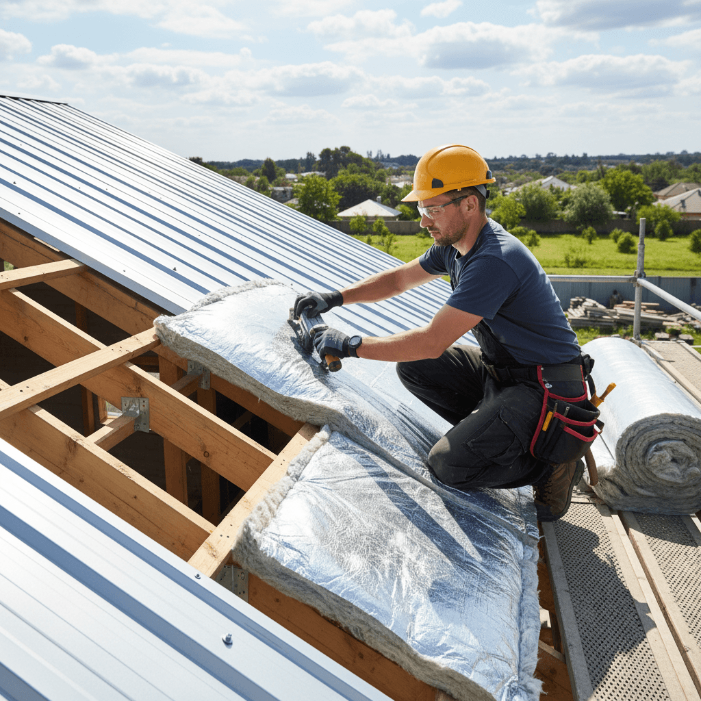 Quiet metal roof installation