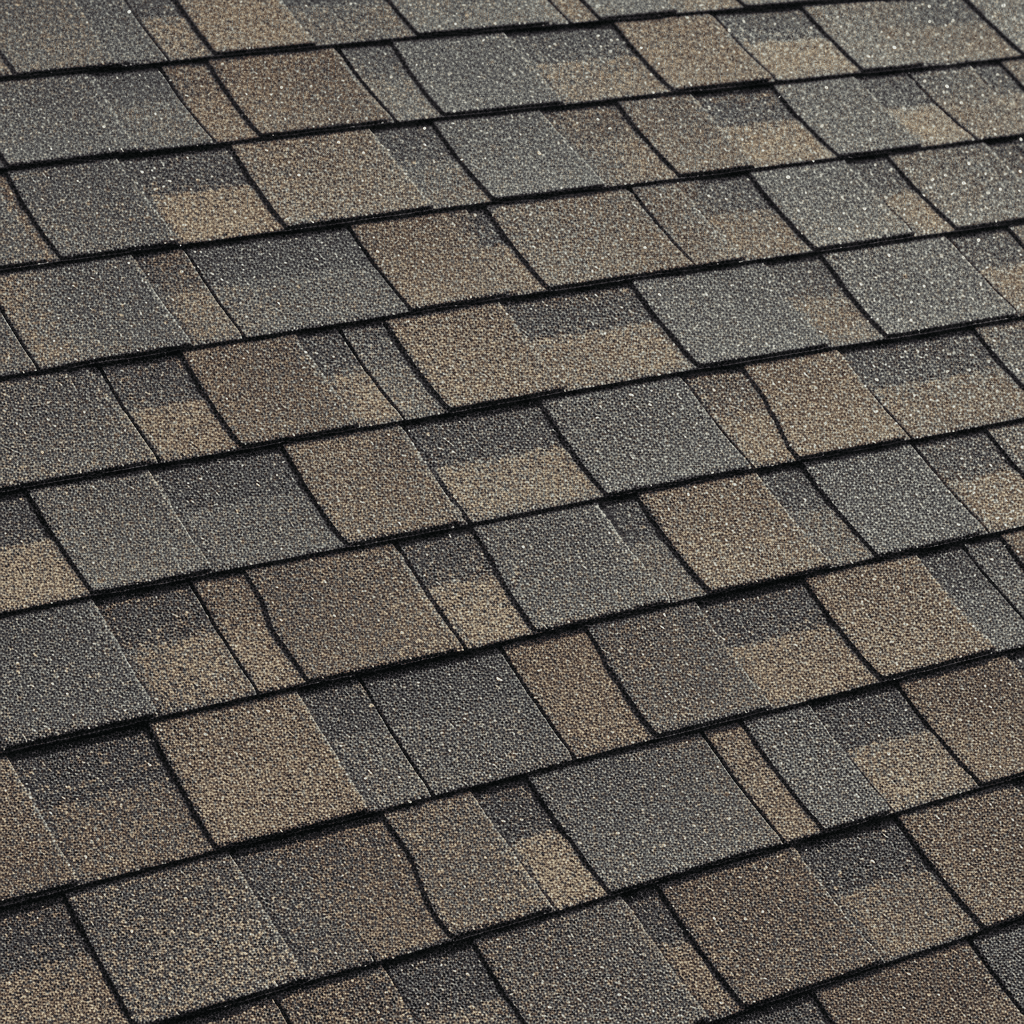 Architectural asphalt shingles on a new roof