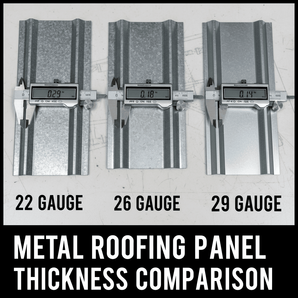 Comparison of metal panel thickness