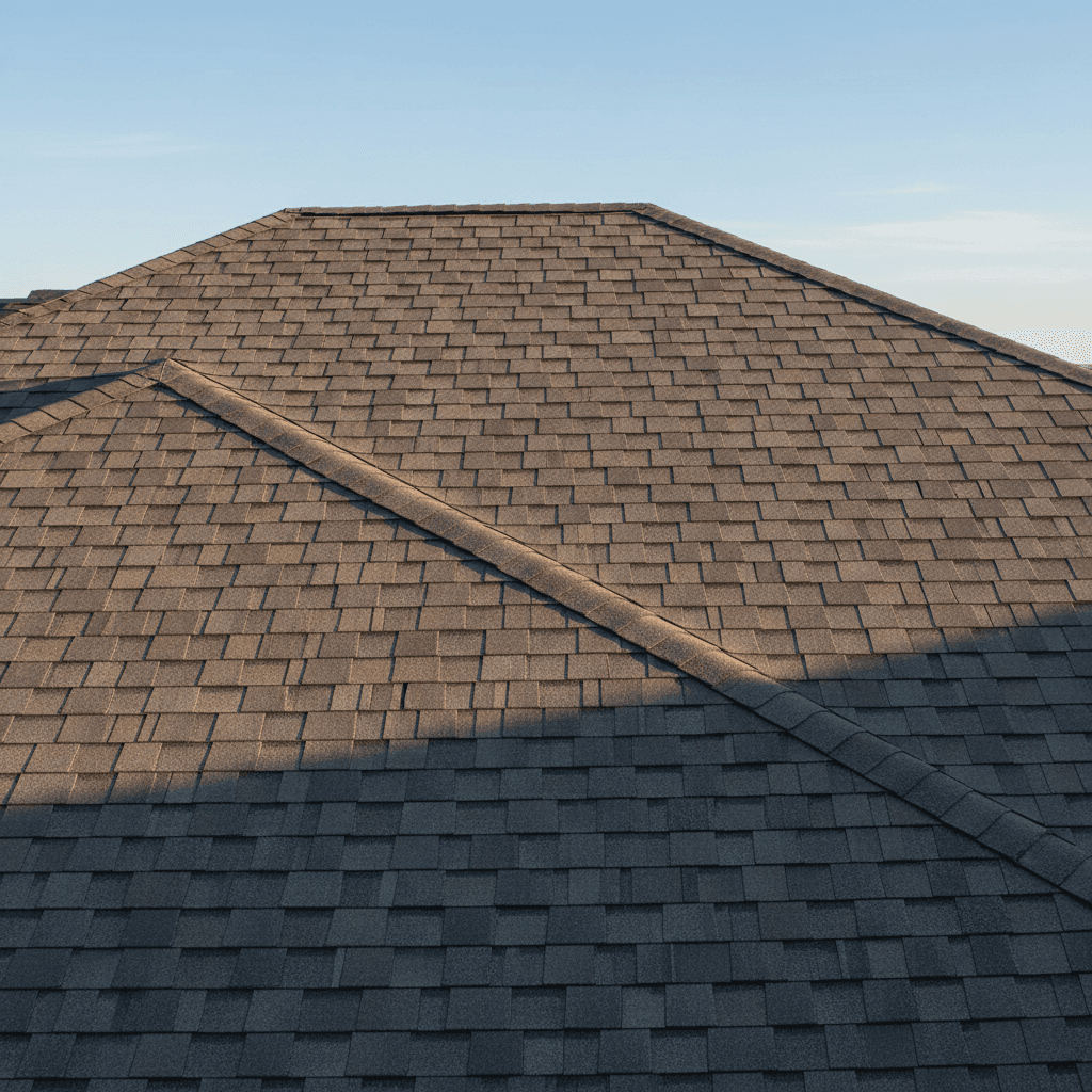 Atlas Pinnacle Pristine shingle on roof with shadow detail