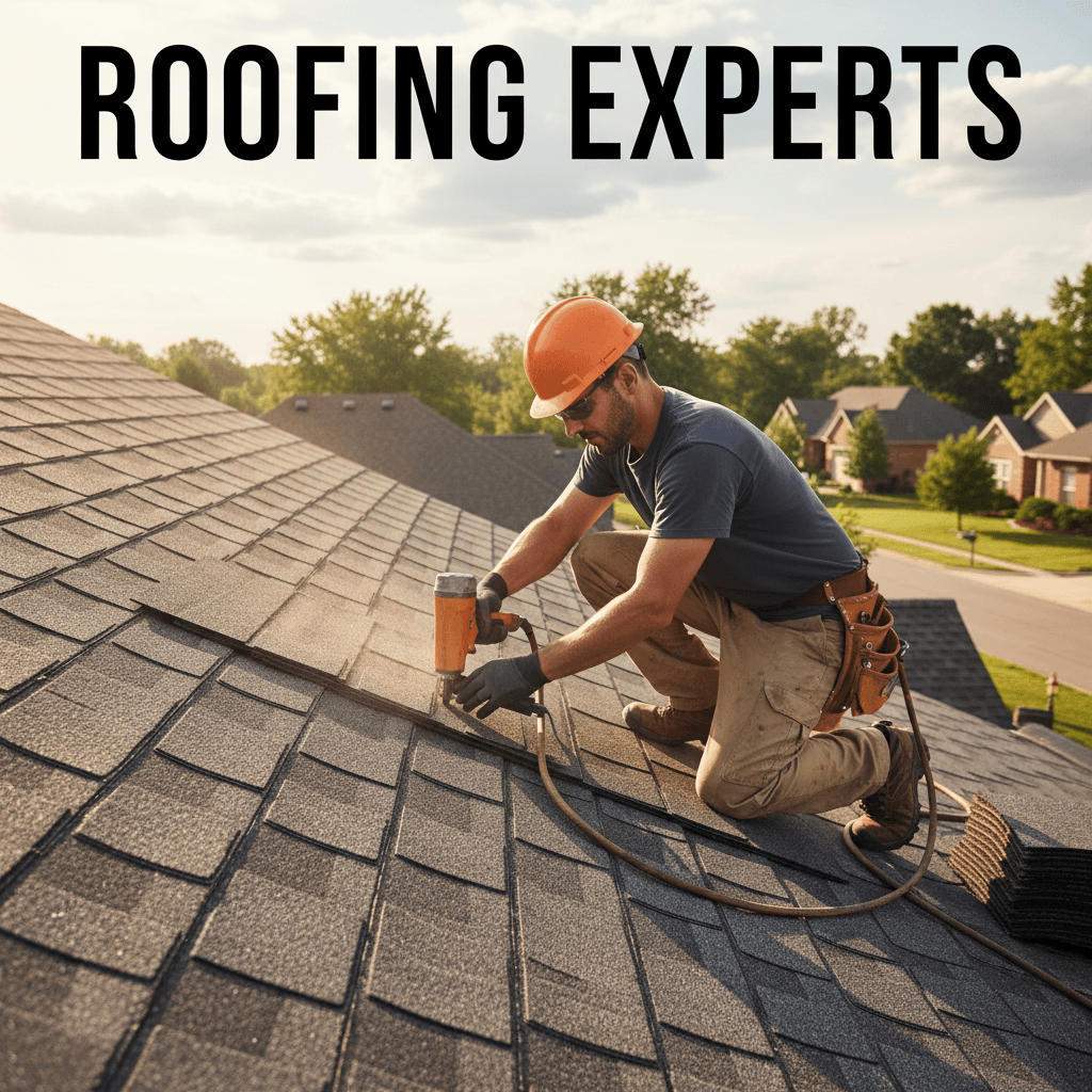 Installing asphalt shingles with a nail gun