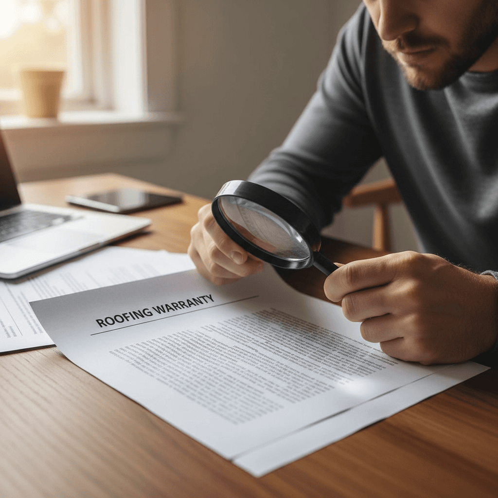 Reading a roofing warranty document