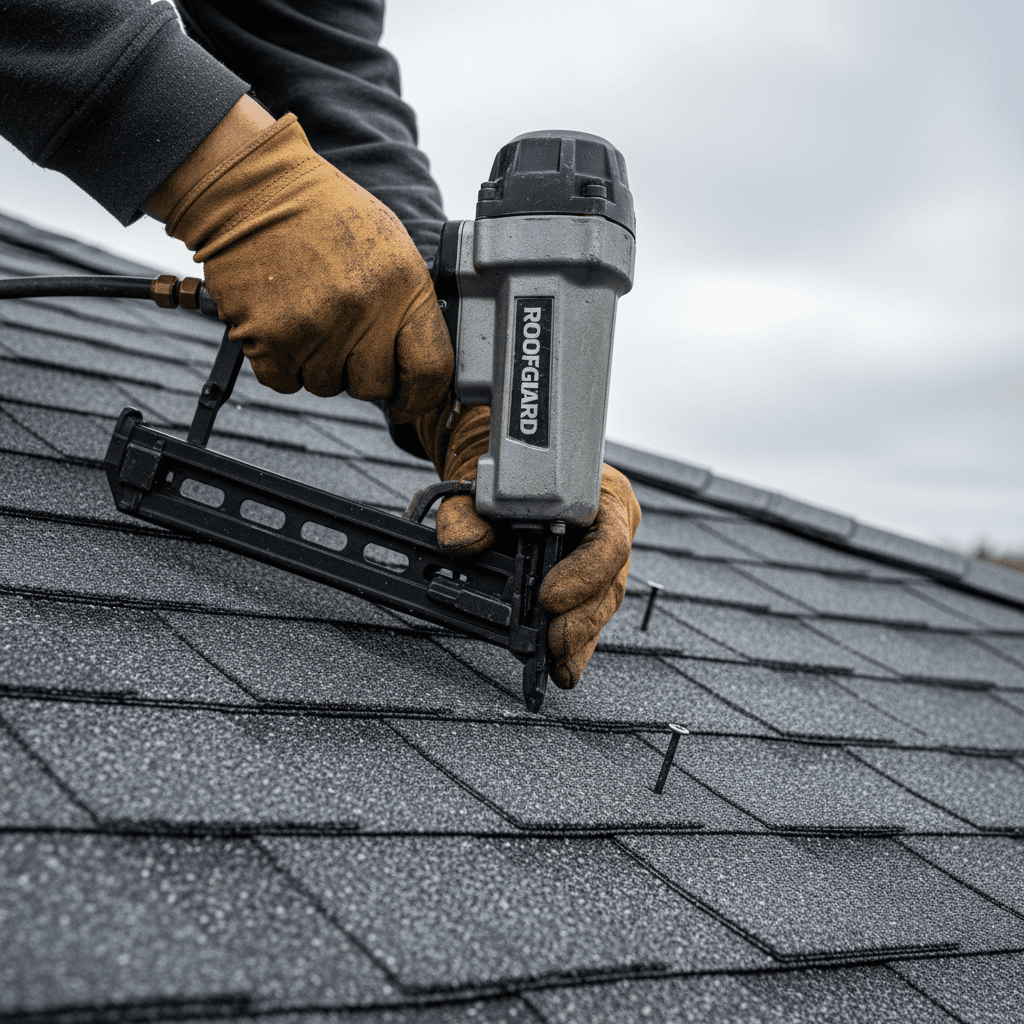 Roofer with nailer