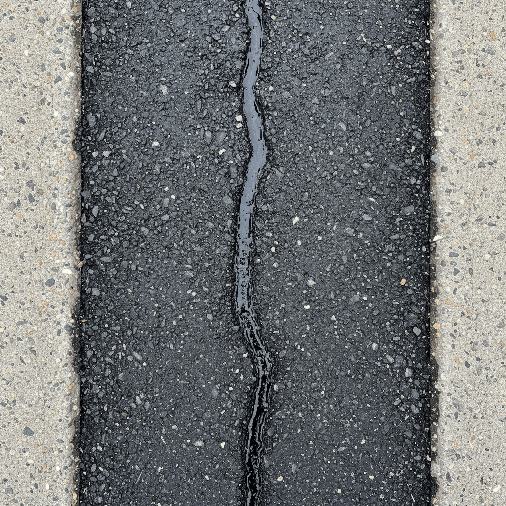 Cracked roof sealant from UV damage