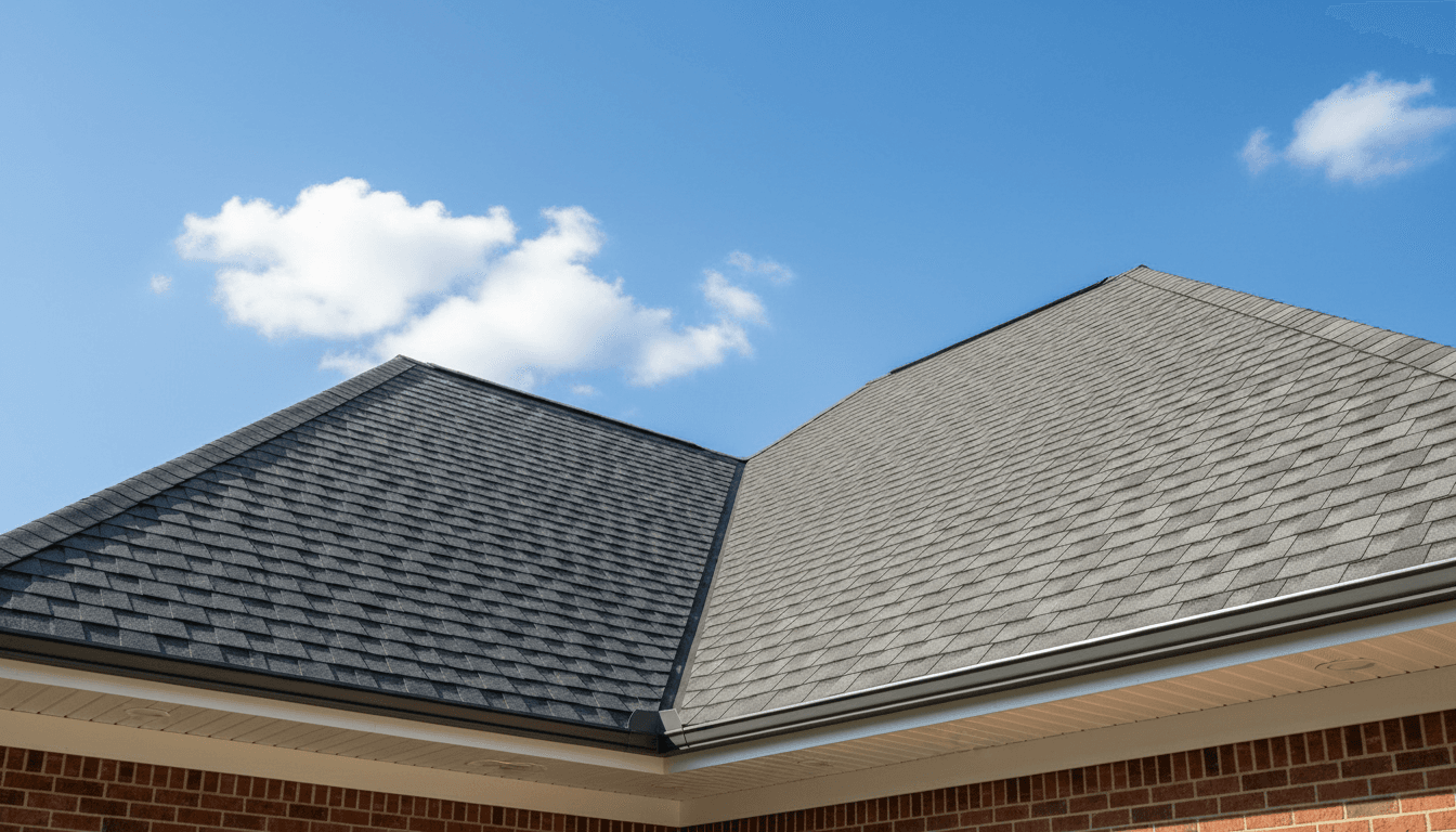 Completed roof installation using the BOSTITCH nailer