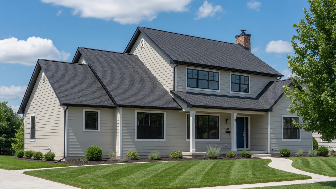 North Carolina suburban home with architectural shingles