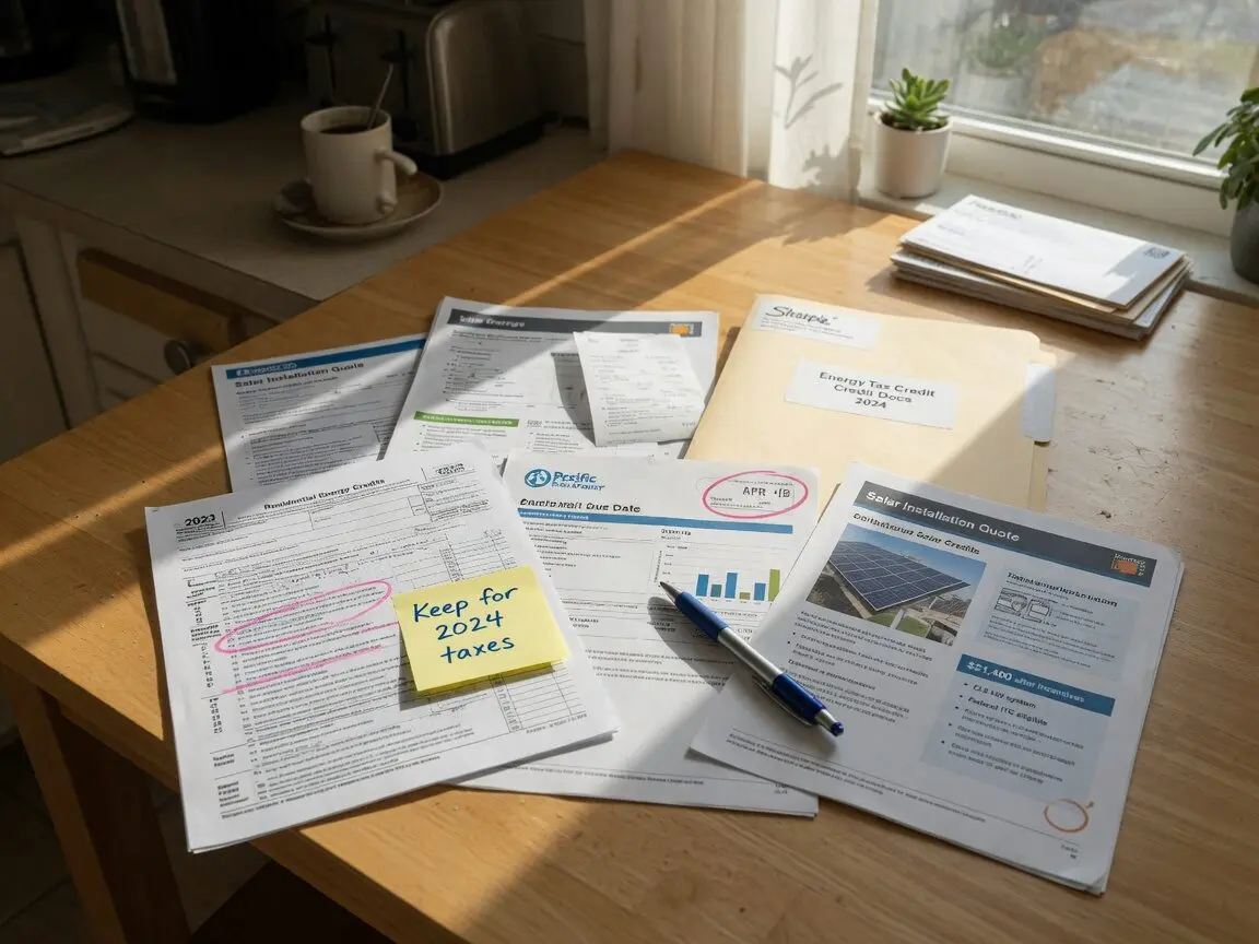 Tax forms and utility bills for North Carolina solar incentives